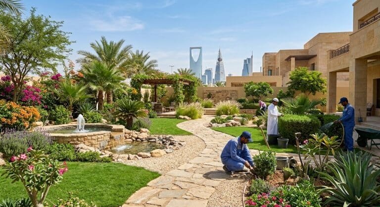 تنسيق حدائق حي البطحاء بالرياض